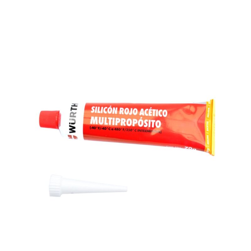 Silicon Negro Acético Wurth Multipropósito - Tubo de 70 Gr.