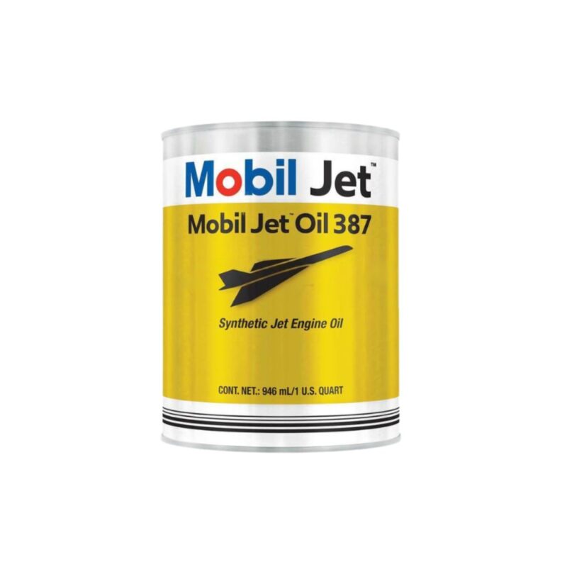 Aceite sintético para motores a reacción Mobil Jet Oil 387 - Caja de 24 Qts. (22.71Lts.)